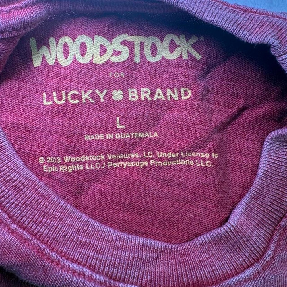 Woodstock for Lucky Brand red t-shirt - Picture 2 of 2